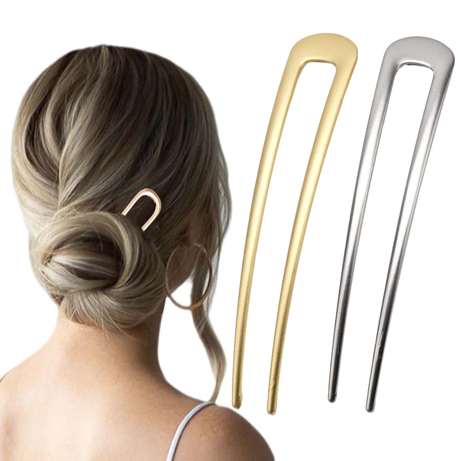 Hair Care Kit - กิ๊บติดผมรูปตัวยูแบบฝรั่งเศส วินเทจ ทำจากโลหะ สำหรับผู้หญิง ผมหนา อุปกรณ์จัดแต่งทรงผม