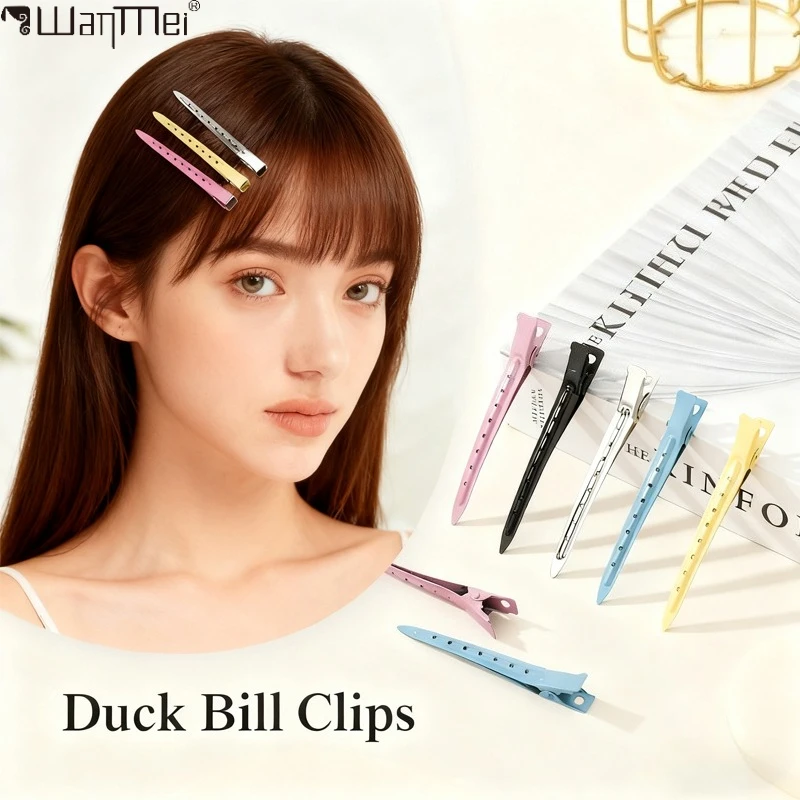 Hair Care Kit - กิ๊บติดผมโลหะหลากสีแบบมืออาชีพสำหรับร้านเสริมสวย 24/36/48 ชิ้น/ชุด สำหรับจัดแต่งทรงผม กิ๊บติดผมแบบรากฟู อุปกรณ์ทำผมสำหรับผู้หญิง