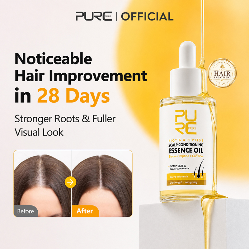 Hair Care Olive Oil - เซรั่มบำรุงหนังศีรษะ PURC ไบโอติน เปปไทด์ ช่วยเร่งการเจริญเติบโตของเส้นผม บำรุงรากผมให้แข็งแรงขึ้น