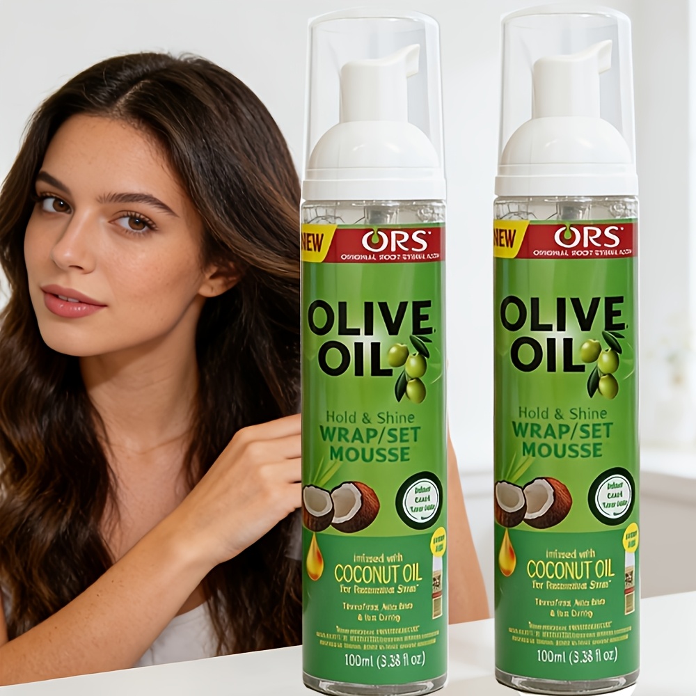 Hair Care Olive Oil - มูสจัดแต่งทรงผมแบบลอน, โฟมจัดแต่งทรงและบำรุงวิกผม, มูสใส่ผมสูตรน้ำมันมะกอกสำหรับผมหยิก