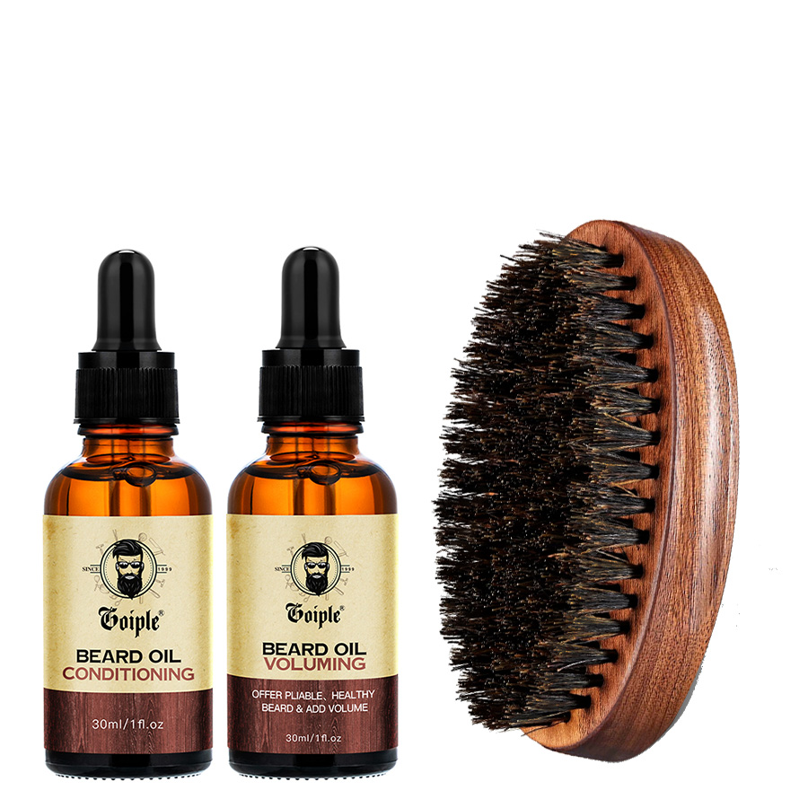Hair Care Conditioner - 3 ชิ้นผู้ชาย Natural Beard Care Oil