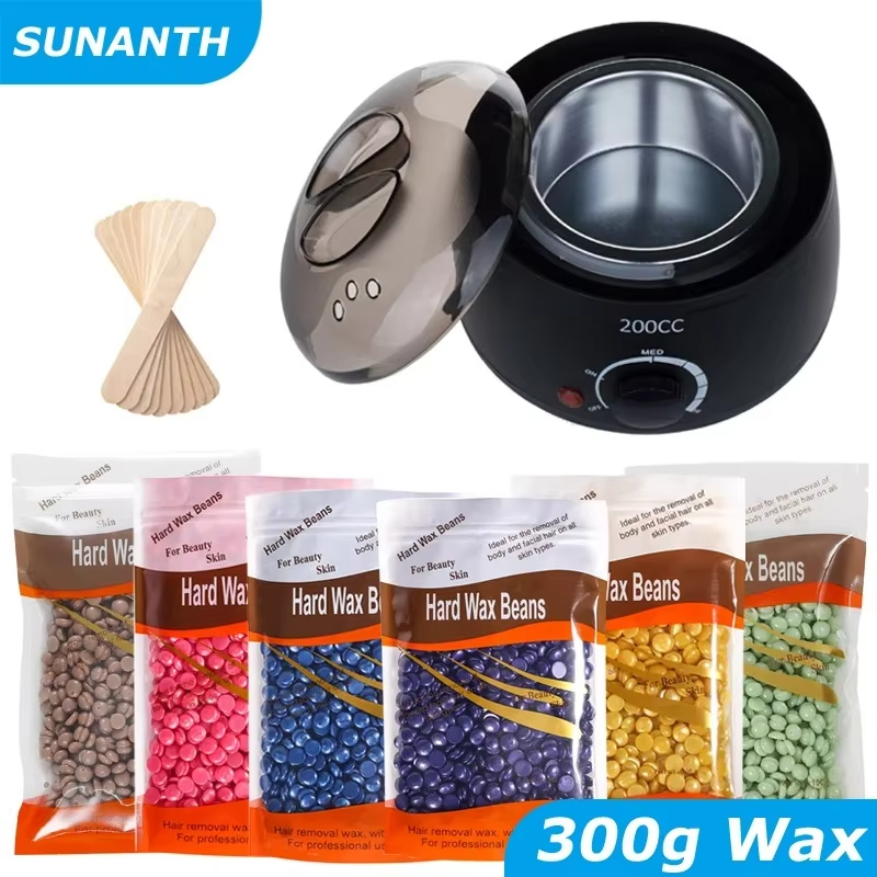 Hair Care Kit - 200ml เครื่องมือกําจัดขนสมาร์ทอุ่น WAX Heater มือเครื่องกําจัดขน Depilatory