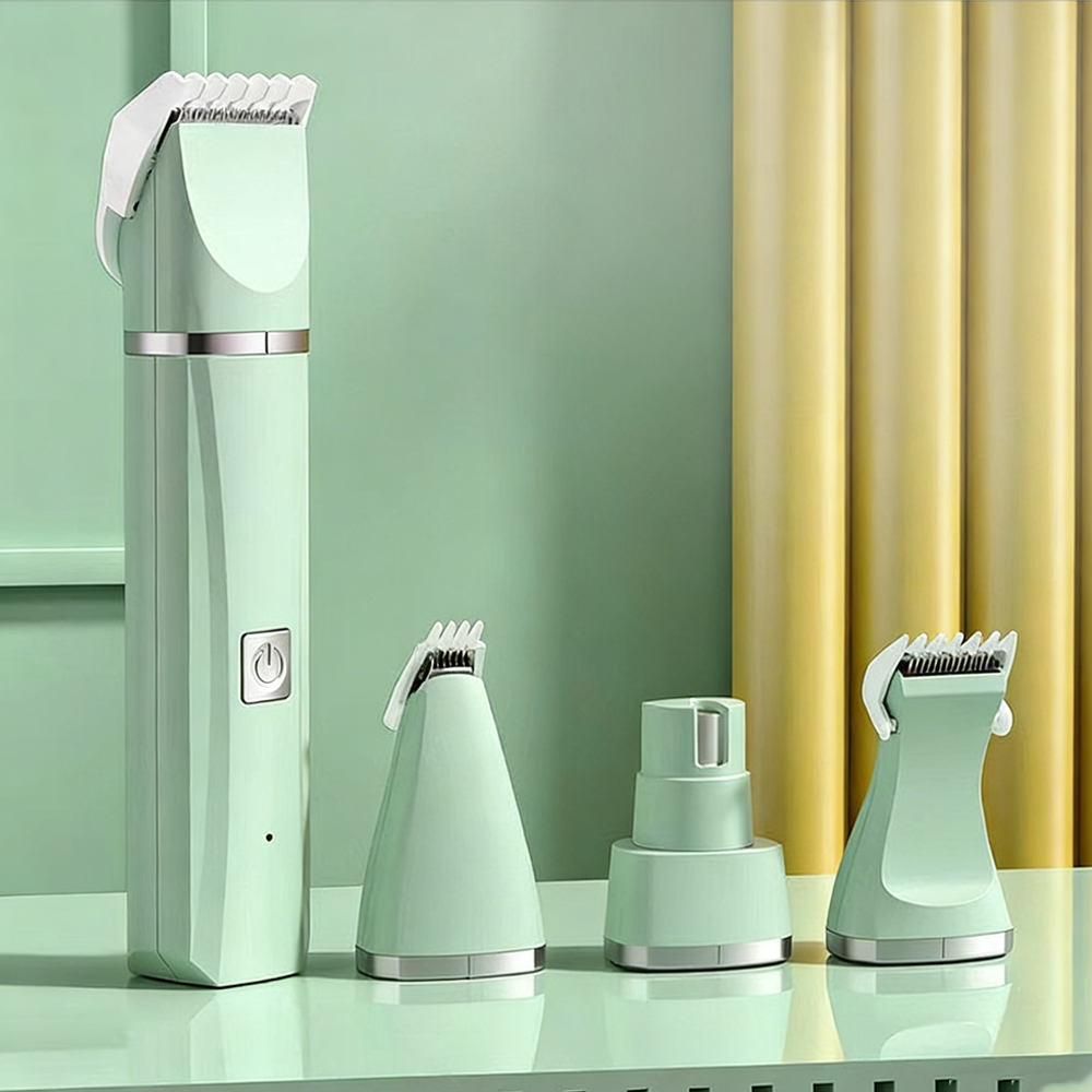 Hair Care Kit - ชุดอุปกรณ์ดูแลขนสัตว์เลี้ยง 4-in-1 ใบมีด 4 แบบ เครื่องตัดขนสุนัข