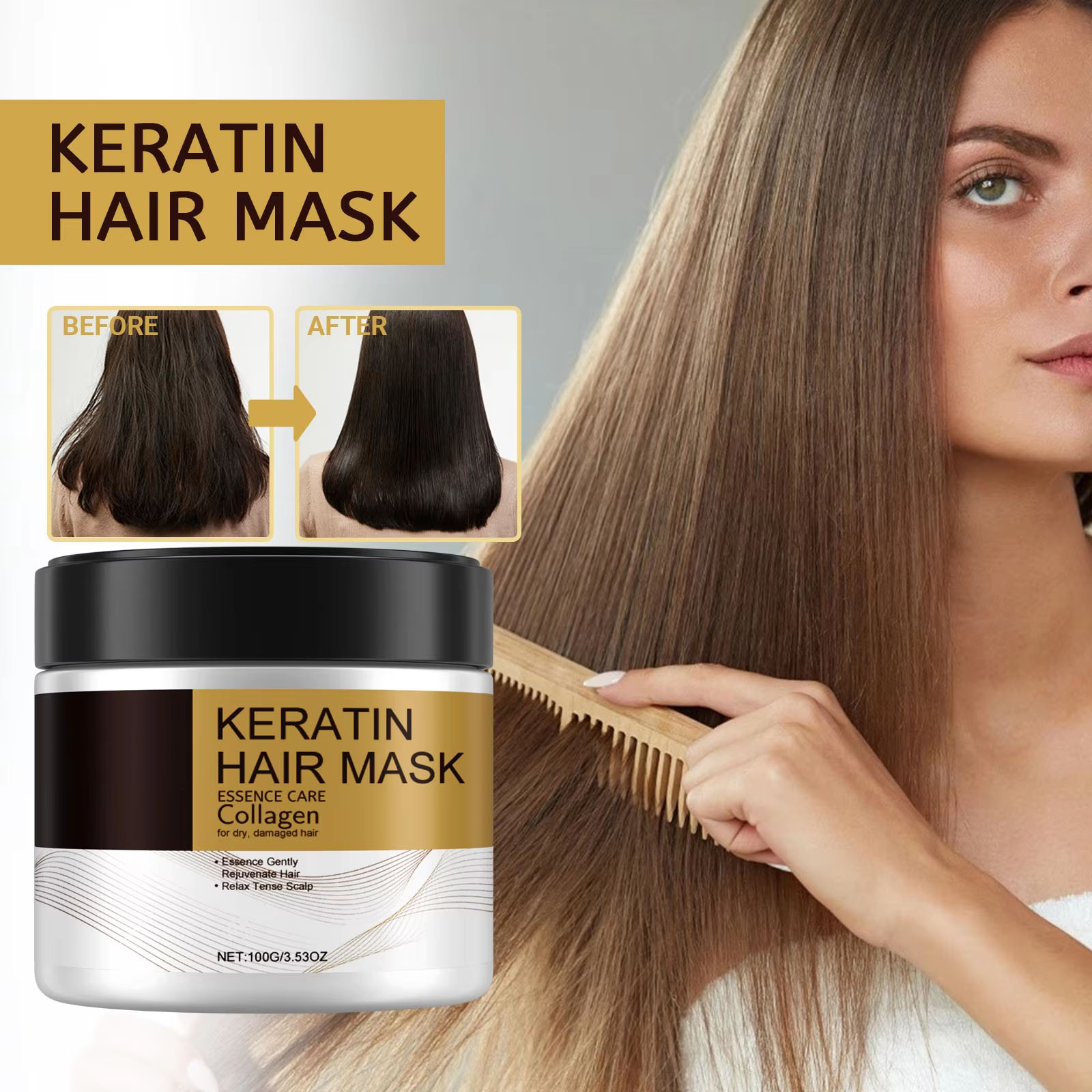 Keratin Care Hair Mask Deep No - Hair Care Orange บทวิจารณ์และราคา