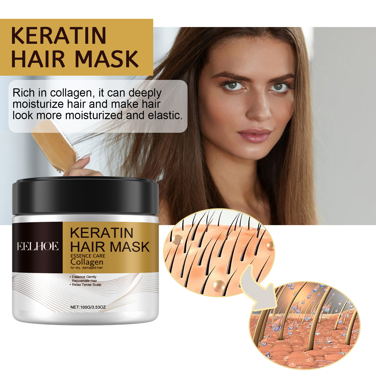 Keratin Care Hair Mask Deep No - Hair Care Orange บทวิจารณ์และราคา